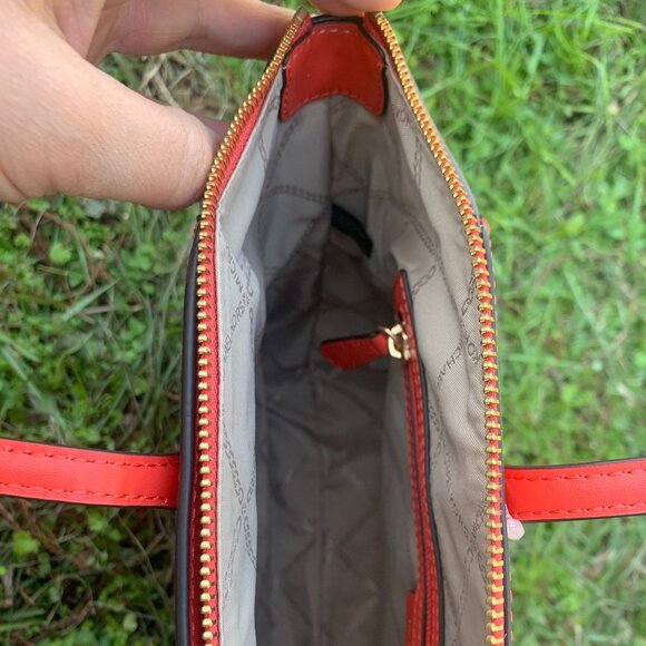 EUC Michael Kors Marilyn Medium Spiced Coral Saffiano Leather Tote Bag - Picture 13 of 14